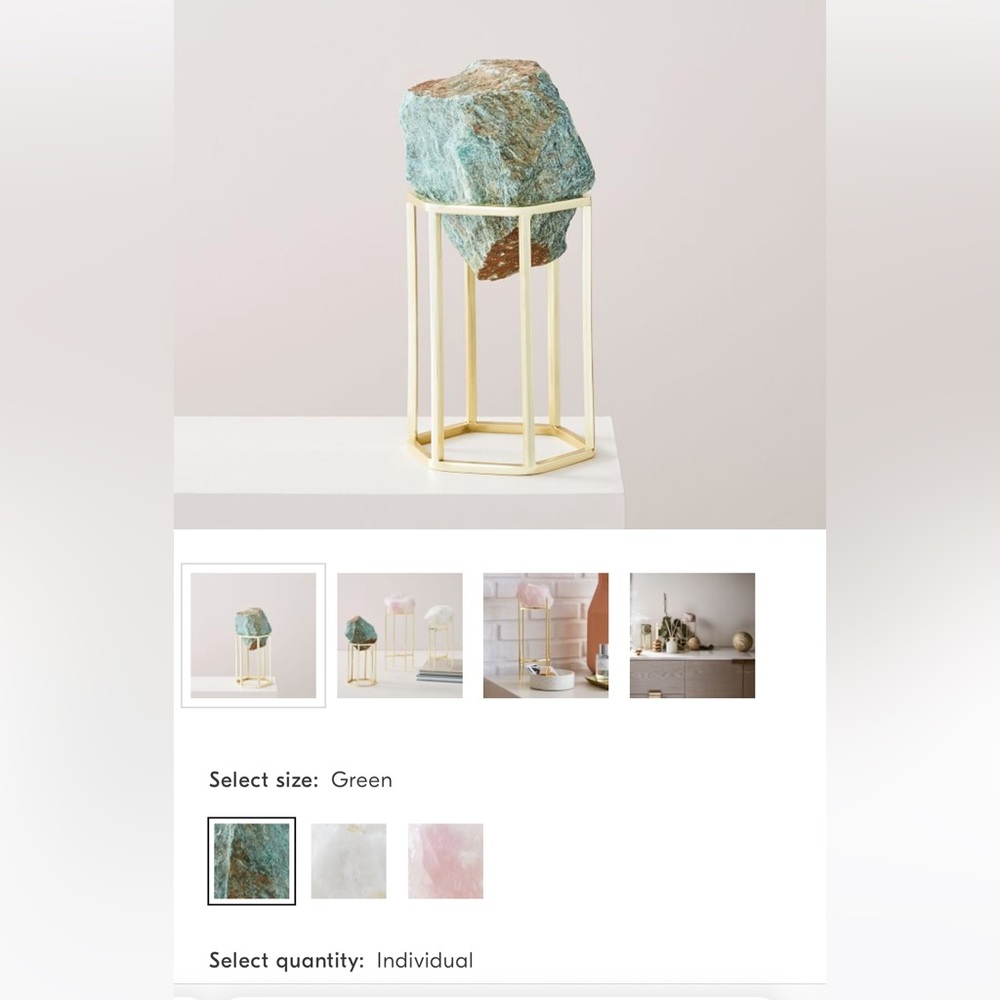 West elm natural stone on stand